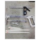 Hacksaw, Trisquare, and Saw Blades.