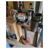 Grinding Stand with 2 Bench Grinders Mounted on