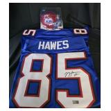 Jackson Hawes Jersey & Mini Helmet Autographed