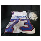 Dion Dawkins Jersey & Mini Helmet Autographed TSE