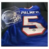 Oshua Palmer Jersey & Mini Helmet Autographed TSE