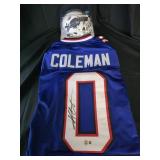 Keon Coleman Jersey & Mini Helmet Autographed