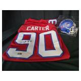 Dewayne Carter Jersey & Mini Helmet Autographed
