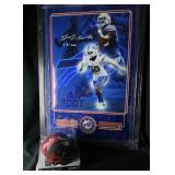 Greg Rousseau Poster & Mini Helmet Autographed