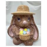 Bunny with Easter Eggs Cookie Jar, Ceramic