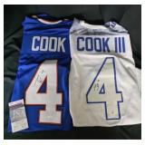 Cook & Cook III Signed Jersey JSA Certified