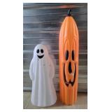 Pumpkin36" Ghost 24"  Blow Mold No Cord Can