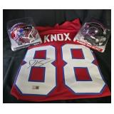 Dawson Knox Jersey & Mini Helmets Autographed TSE
