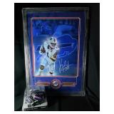 Keon Coleman Print & Mini Helmet Autographed TSE