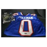Keon Coleman Jersey & Mini Helmet TSE Certified