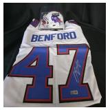 Beford Jersey & Mini Helmet Autographed TSE