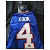 James Cook Jersey & Mini Helmet Autographed TSE