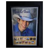 Chris LeDoux Autographed Poster 21" x 31" Framed
