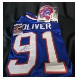 Oliver Jersey, Epenesa Mini Helmet Autographed