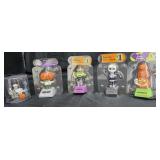 Halloween Solar Bobble Heads Lot of 5