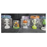Halloween Solar Bobble Heads Lot of 5
