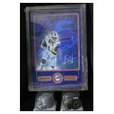 Keon Coleman Poster & Mini Helmets Autographed