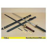 Two Japanese REPLICA Swords with Scabbards.  Good