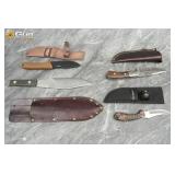 Assorted fixed blade knives from Camillus and Case