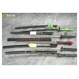 Swords. Very Good. Five Assorted Swords with scabb