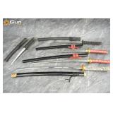 Swords. Very Good. Five Assorted Swords with scabb