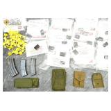 Surplus magazine pouches, enclips, M1 Carbine maga