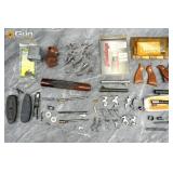 Assorted firearm components and accessories. Good