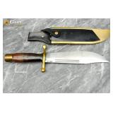 One Case XX fixed blade bowie knife with sheath. V