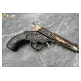Magic cast iron toy cap pistol. Fair Condition wit