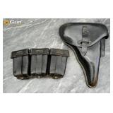 Drum Mags, Vintage holster and mag pouch. Very Goo