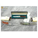 Three assorted Browning folding pocket knives show