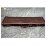 Vintage brown leather takedown gun case. Good Cond