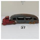 MARX 1/32ND CAR CARRIER TRACTOR TRAILER