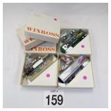 THREE WINROSS 1/64TH TRUCKS TRAILER