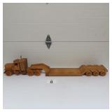 WOODEN PETERBILT W/ LOWBOY 48" LONG