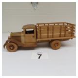 WOODEN VINTAGE STAKE TRUCK