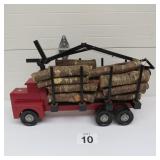 AMISH MADE WOODEN LOG TRUCK W/ GRAPPLE