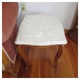 MARBLE TOP END TABLE