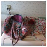 2 QUILTED DUFFLE BAGS