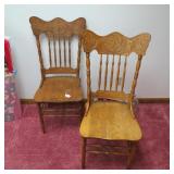 TWO OAK CHAIRS
