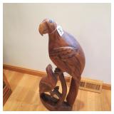 WOODEN BIRD CARVING CARVED BY DAVE TAYLOR