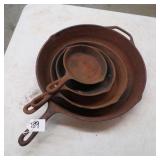 LODGE #3, #5, #8, & #14 CAST IRON SKILLETS