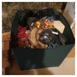 BIN OF ASSORTED CHRISTMAS DECOR