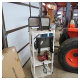 PLASTIC SHELF WITH CONTENTS