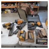 THREE BOSTITCH NAILING GUNS & NAILS