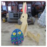 2 WOODEN OUTDOOR EASTER DECORATIONS