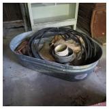 GALVANIZED TUB WITH CONTENTS