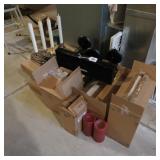 ASSORTED CANDLES AND CANDLE DECOR
