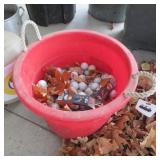 BUCKET OF GOLF BALLS