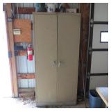 METAL CABINET WITH CONTENTS